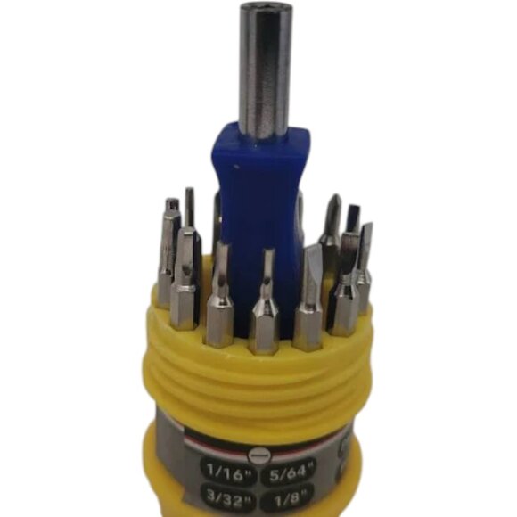 14-In-1 Mini-Screwdriver Set Slot Phillips with Magnetic Handle & Case - Picture 3 of 5